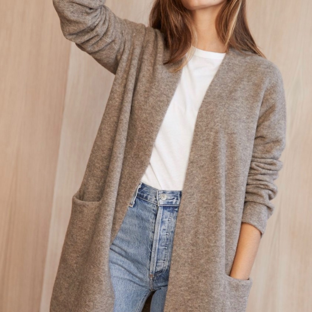 Jenni Kayne Oatmeal Sweater Coat, Size Small